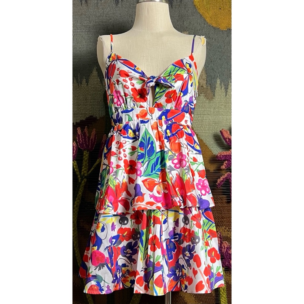 Joy Joy Floral Mini Dress L